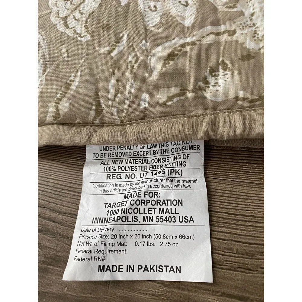 Threshold Flowered Botanical Comforter Bed Pillow Sham